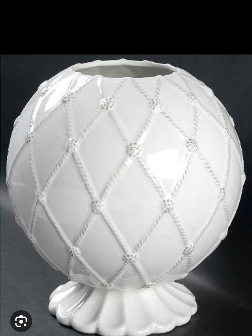 Juliska Jardins du Monde Whitewash Ceramic Rose Bowl 6”